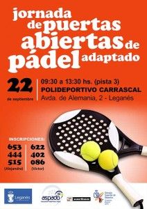 Cartel de las jornadas de puertas abiertas de ASPADO