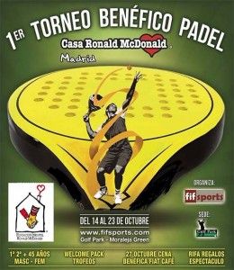 Cartel del Torneo Benéfico Casa Ronald MDonald Madrid