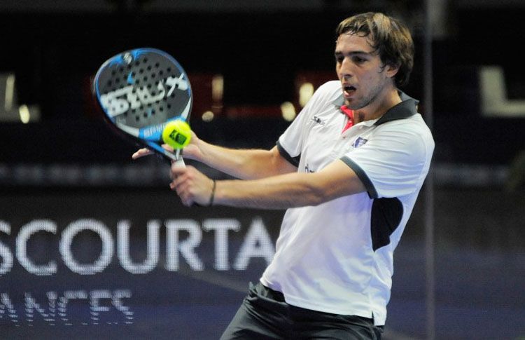 Lucho Capra, en acción en el Monte-Carlo Padel Master