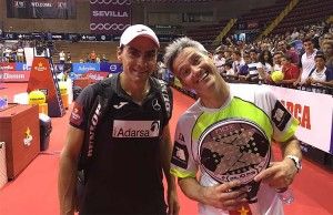 Juani Mieres-Miguel Lamperti, en acción en el Sevilla Open