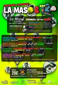 Poster van het Time2Pádel-toernooi op de hellingen van La Masó Sports Club