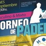 Cartel del torneo de MOM Pádel en El Hangar