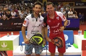 Paquito Navarro y Sanyo Gutiérrez, en acción en el Sevilla Open