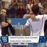 El ídolo local y los número 1 del mundo se jugarán el título en el Sevilla Open Paquito Navarro y Sanyo Gutiérrez, en acción en el Sevilla Open
