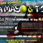 Plakat des Time2Pádel-Turniers im Sportclub La Masó