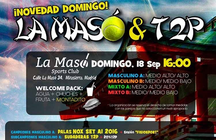 Cartel del Torneo de Time2Pádel en La Masó Sports Club