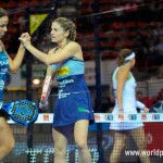 Alejandra Salazar och Marta Marrero, i aktion på Zaragoza Open