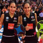 Mapi y Majo Sánchez Alayeto, a un paso de ser ‘profetas en casa’ Mapi y Majo Sánchez Alayeto, en acción en el Zaragoza Open
