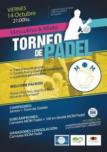 Poster of the MOM Paddle tournament in El Hangar