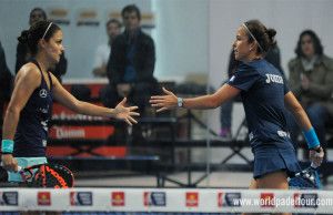 Patty Llaguno en Eli Amatriain, in actie op het A Coruña Open