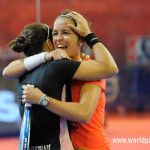 Patty Llaguno y Eli Amatriain, en acción en el A Coruña Open