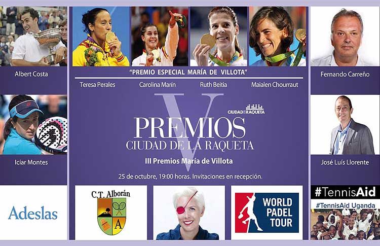 World Pádel Tour, entre los Galardonados en los Premios Ciudad de la Raqueta 2016