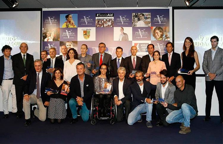 Familjefoto från galan i den XNUMX:e upplagan av Ciudad de la Raqueta Awards
