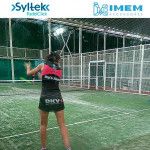 Calentamiento previo al inicio de las semifinales del Torneo por Parejas del XIIIº Campeonato del Mundo de Pádel