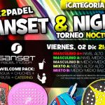 Cartel del Torneo de Time2Pádel en las pistas de Sanset Pádel Indoor