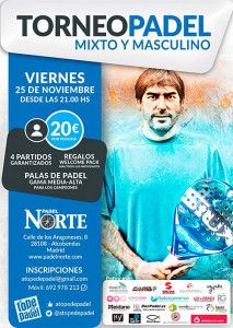 Poster of the Paddle A Tope Tournament at the North Paddle tennis courts
