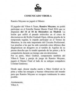 Maxi Grabiel y Cristian Gutiérrez volverán a unir sus caminos en el Másters Finals
