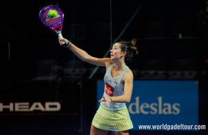 Marta Ortega, in action at the Estrella Damm Masters Finals