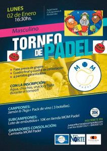 Cartel del torneo de MOM Pádel en Pádel Norte