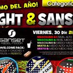Cartel del torneo de Time2Pádel en las pistas de Sanset Pádel Indoor