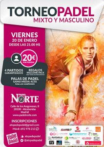 Plakat des A Tope de Pádel-Turniers auf den Pisten von Pádel Norte