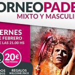 Cartel del torneo de A Tope de Pádel en las pistas de Pádel Norte