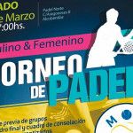 Cartel del torneo de MOM Pádel en las pistas de Pádel Norte