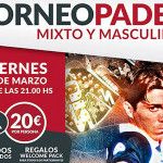 Cartel del Torneo de A Tope de Pádel en las pistas de Pádel Norte