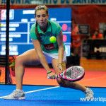 Marta Ortega, en acción en el Santander Open 2017