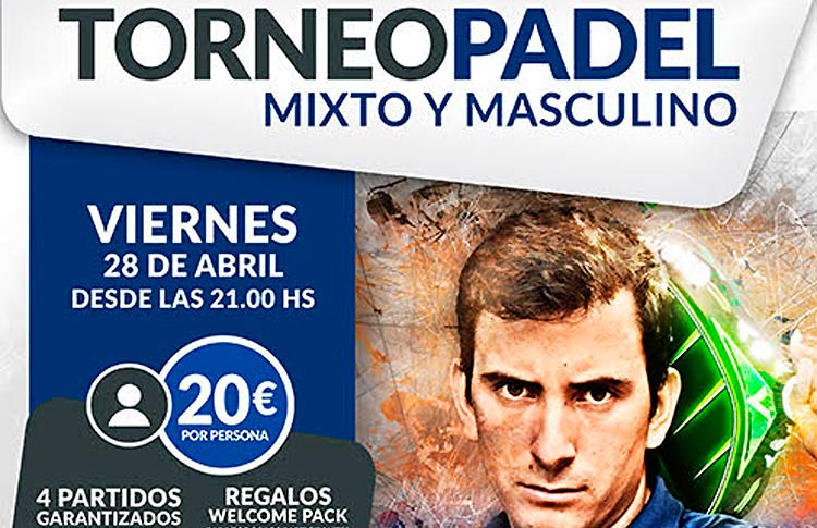 パデル・ノルテのコートで開催される次の A Tope de Pádel トーナメントのポスター