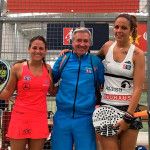 Alba Galán-Mari Carmen Villalba, con Ramiro Moyano, en acción en el A Coruña Open 2017