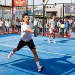 Novak Djokovic, spelar paddeltennis vid Mutua Madrid Open 2017