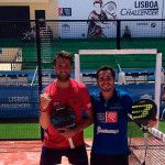 Rafa Méndez y Javier Valdés, en acción en el Lisboa Challenger 2017