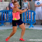 Lucía Martínez, en acción en el Valladolid Open 2017