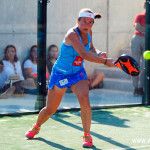Carolina Navarro, en acció al Costa del Sol Open 2017