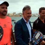 Jordi Muñoz, Ángel Víctor Torres y Aday Santana, en la Presentación del Gran Canaria Open 2017