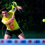 Lucas Bergamini, en acción en el Estrella Damm Alicante Open 2017