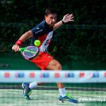 Lucas Campagnolo, en acción en el Estrella Damm Alicante Open 2017