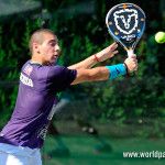 Martín di Nenno, en acción en el Estrella Damm Alicante Open 2017