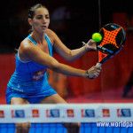 Teresa Navarro, en acción en el Estrella Damm Alicante Open 2017 (
