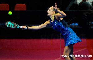 Victòria Iglesias, en acció a l'Estrella Damm Alacant Open 2017