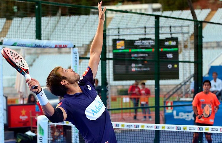 Fernando Belasteguín, en acción en el Portugal Padel Master 2017