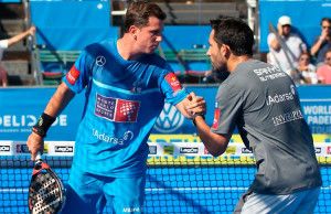 Paquito Navarro and Sanyo Gutiérrez, in action in Portugal Padel Master 2017