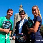 Paquito Navarro y Victoria Iglesias, en la presentación del Sevilla Open 2017