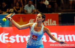 Teresa Navarro, in actie op de Sevilla Open 2017