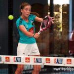 Marta Ortega, en acción en el Granada Open 2017