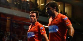 Fernando Belasteguín-Pablo Lima, en acción en el Keler Bilbao Open 2017