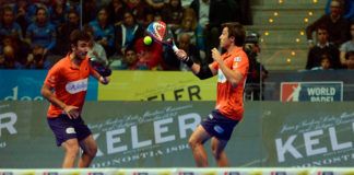 Fernando Belasteguín-Pablo Lima, en acción en el Keler Bilbao Open 2017