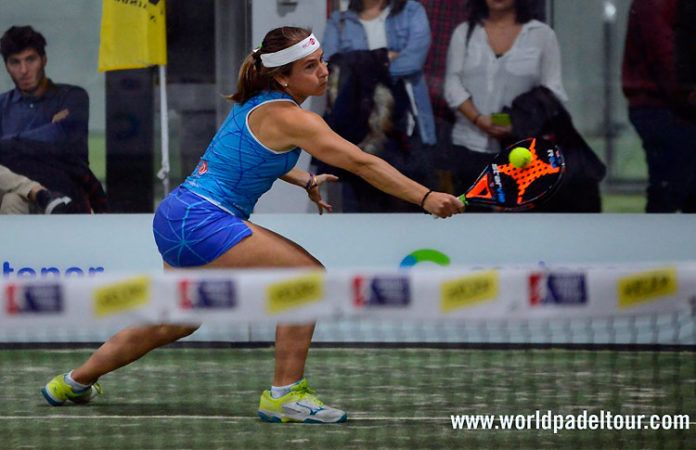 Carolina Navarro, en acción en el Keler Bilbao Open 2017