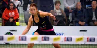 Lucía Martínez, en acción en el Keler Bilbao Open 2017